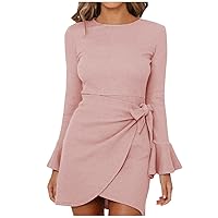 Birthday Dresses for Girls, Long Sleeve Dress Teen Girls Spring Plus Size School Casual Fit Breasted Tunic