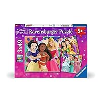 Girl Power! 3x49 Piece Disney Princess Puzzle Set for Children Aged 5 Years, FSC-Certified Cardboard