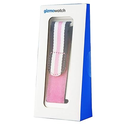 Gizmo Nylon Band for GizmoWatch - Kids Size - Pink/White/Navy Stripe (X53N3S)