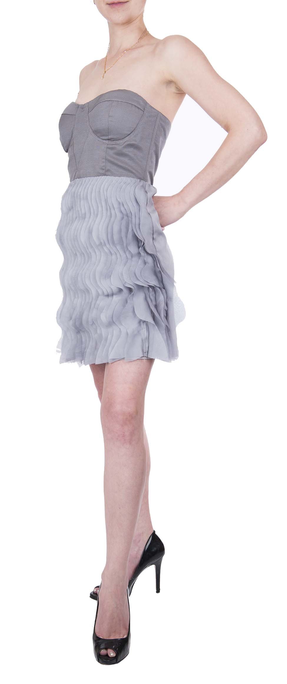 Miss Me Women's Dress Sleeveless Knee Length Zipper Back SZ: M Gray