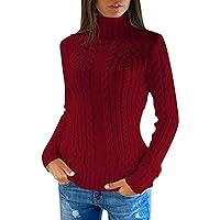 DUOWEI Big Mens Turtleneck Sweaters Women's Autumn and Winter Regular Turtleneck Long Sleeved Knitted Winter Women