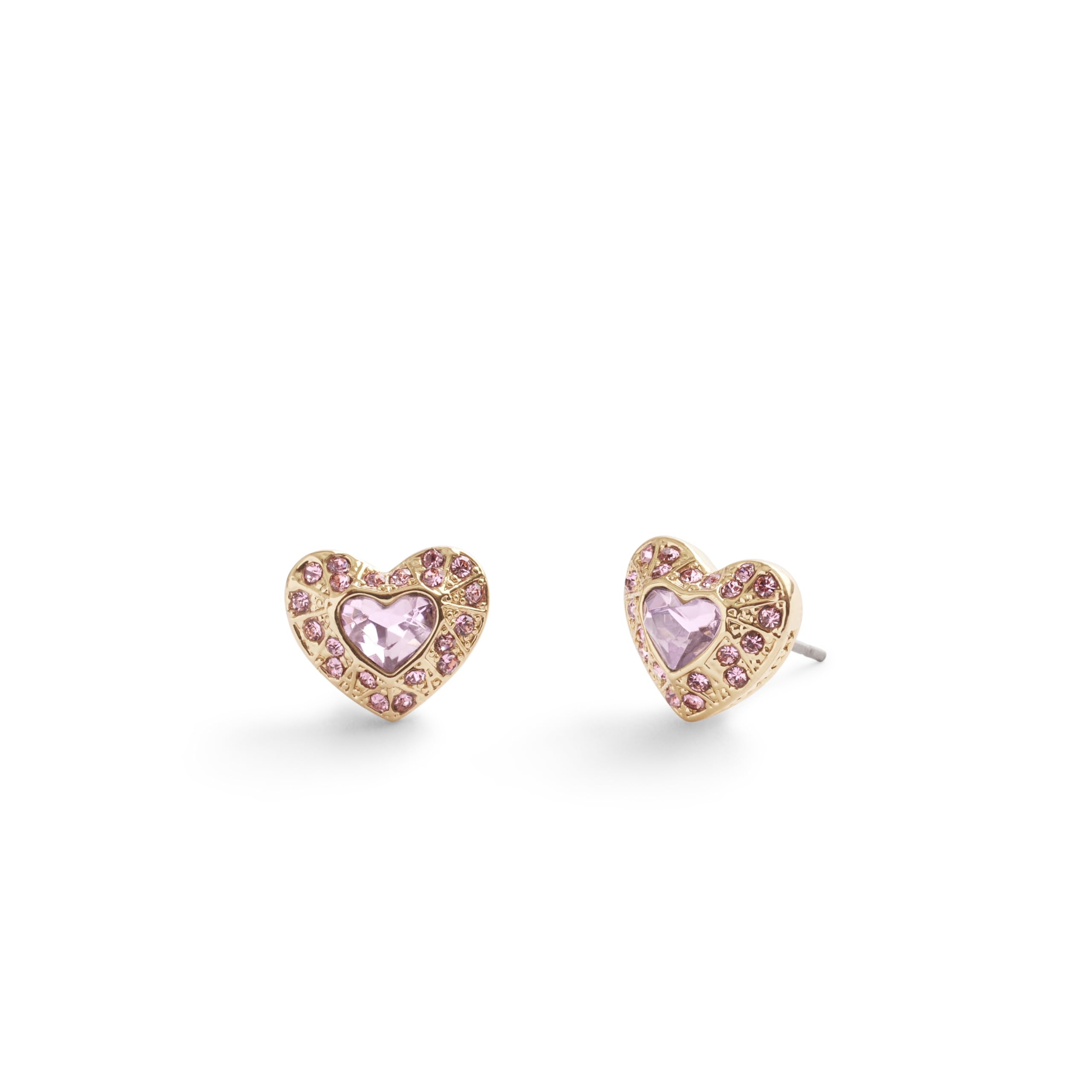 COACH Womens Heart Stud Earrings