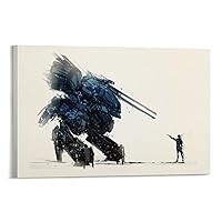 Lawrence Painting Metal Gear Solid V The Phantom Pain Game Art Canvas Poster Print Solid Color Snake Wall Art Paintings Canvas Wall Decor Home Decor Living Room Decor Aesthetic 08x12inch(20x30cm) Fr