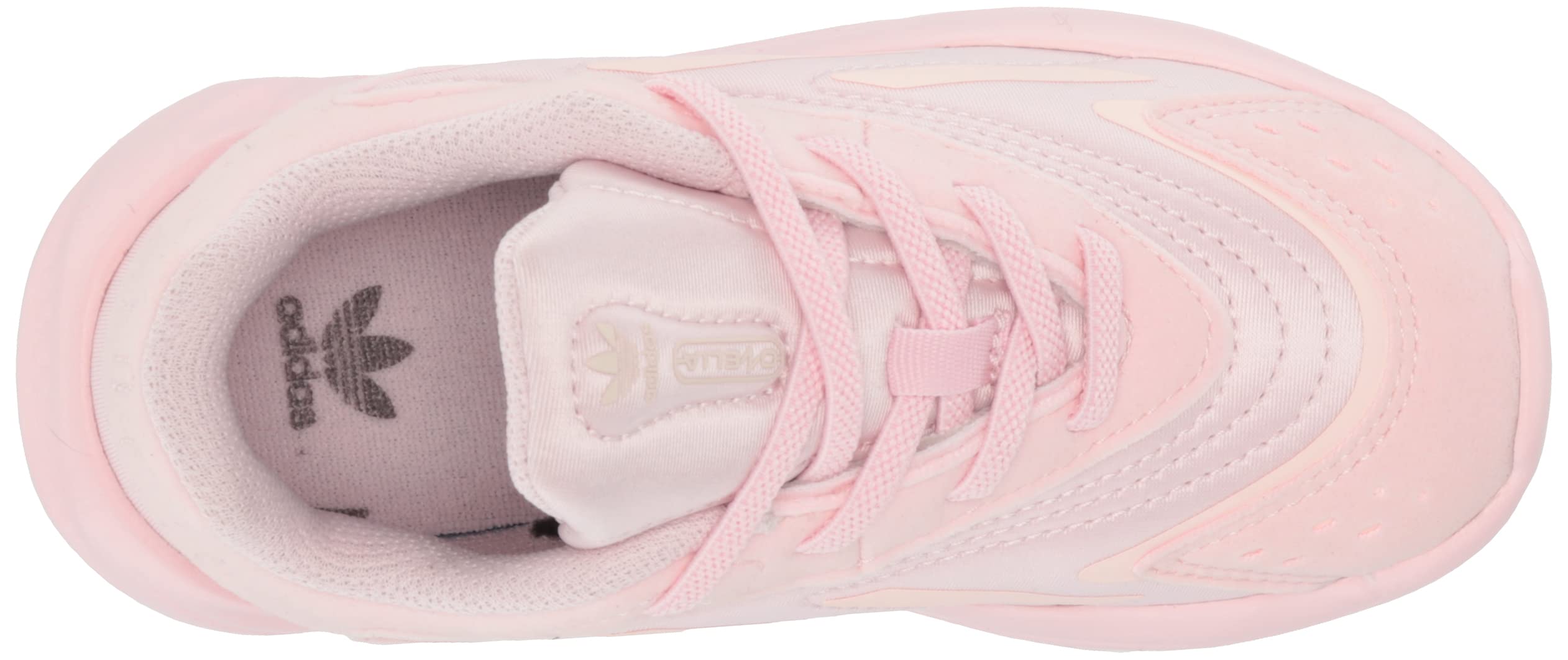 adidas Originals Kids Ozelia Sneaker, Clear Pink/Black/Clear Pink, 4 US Unisex Toddler