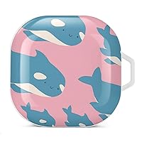 Cartoon Orca Whale Pattern Printed Bluetooth Case Cover Hard PC Headset Protective Shell for Samsung Headset