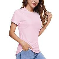 Boladeci Women's Sun Shirts UPF 50+ UV Protection Short Sleeve Rash Guard Quick Dry Lightweight Top T-Shirts Swim Shirts