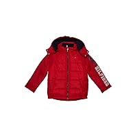 Tommy Hilfiger Boys' Heavy Weight Hooded Puffer Jacket with Polar Fleece Lining