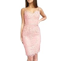Women's Decorative Short Ball Dresses Sweet and Thin Spaghetti Strap Cocktail Party Dresses