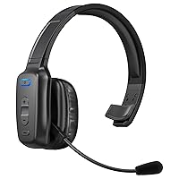 Bluetooth Headset, Wireless Trucker Headset with Noise Canceling Microphone & Mute Button-60Hrs Truck Driver Headphone for Cellphone Office Work