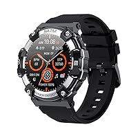 Smart Watch - Rugged Outdoor Fitness Watch, Bluetooth Call (Answer/Make Calls),100+ Sports Modes, Blood Oxygen Monitor, IP68 Water-Resistant Smartwatch for Android iPhones (Silver)