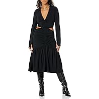 The Drop Women's Black Cut-Out Waist Long Dress by @Itsjuliettefoxx