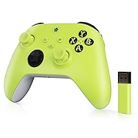 vaomon Controller with Wireless Adapter Compatible with Xbox One, Xbox Series X/S, Xbox One X/S, PC, 2.4Ghz Controller with 3.5mm Headphone Jack(Electric Volt)