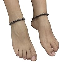 2 Pack Magnetic Anklets and 2 Bracelets Blue Color, Ankle Wrist Band, Magnetic Therapy, Support Immune System, Relieve Stress and Frustration, Amazing Gift