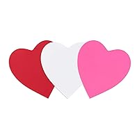 Hygloss Heart Shape Paper Cut-Outs for Arts & Crafts-Many Creative Uses-Valentine’s Day Activities-6 Inches-40 Pcs, Red, Pink & White 40 Count