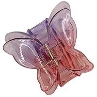Topkids Accessories Coloured Transparent Ombre Butterfly Hair Clips, Butterfly Claw Clip for Women & Girls, Cute Hair Accessories, 90s Y2K Cute Butterfly Clips, Butterfly Hair