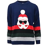 KIMU Boys' Long Sleeve Knit Pullover Christmas Sweater Crewneck Holiday Sweater Shirt