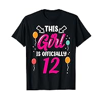 This Girl Is Officially 12 Age Birthday Girls Old Years T-Shirt