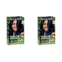 Clairol Natural Instincts Bold Permanent Hair Dye, BL28 Blue Black Colibri Hair Color, Pack of 2