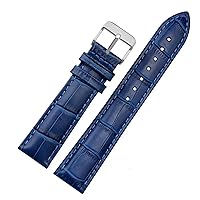 12 14 16 18 19 20 21 22 23mm Blue color Genuine Leather Watchband Strap Men and Women Watchband For Citizen Rossini Watch band