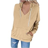 Womens Sweatshirts Fleece Hoodies Long Sleeve Shirts Pullover Fall Clothes With Pocket Zip up Hoodie Pullover Tops