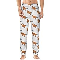 Platypus Pattern Men's Pajama Pants Soft Lounge Bottoms Lightweight Sleepwear Pants