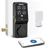 Secure Pro, Wi-Fi Smart Deadbolt, Keyless Entry Door Lock, PIN Genie® Keypad, 3D Biometric Fingerprint Sensor, Auto Lock - Matte Black (PGD728WYMB) - Left Fingerprint Edition