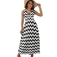 Black Lodge Twin Peaks Maxi Dress for Women Sleeveless High Waist V Neck Beach Sundresses