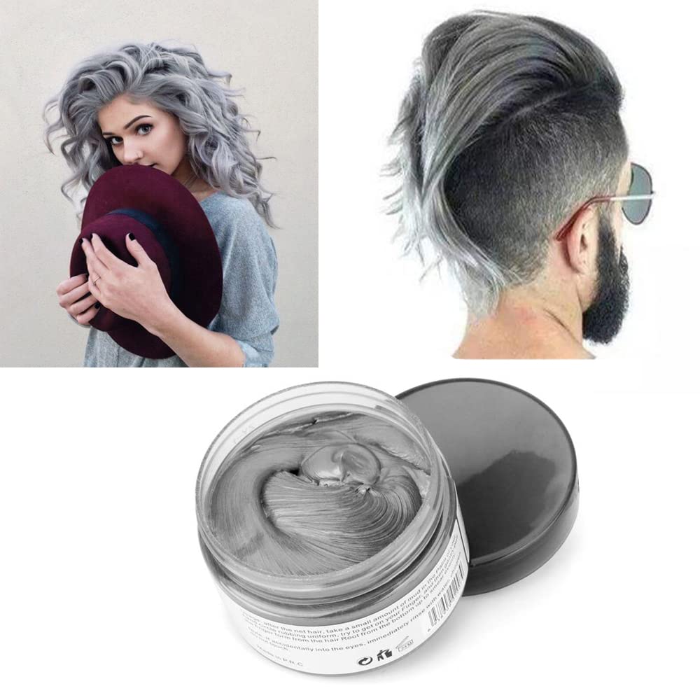 Mua Silver Grey Hair Color Wax, Natural Hairstyle Wax  oz, Temporary  Hairstyle Cream for Party, Cosplay, Halloween, Daily use, Date, Clubbing  (Silver Grey) trên Amazon Mỹ chính hãng 2023 | Fado