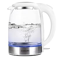COSORI Electric Kettle, Tea Kettle Pot, 1.7L/1500W, Stainless Steel Inner Lid & Filter, Hot Water Kettle Teapot Boiler & Heater, Automatic Shut Off, BPA-Free, White
