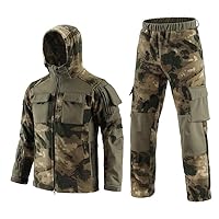 Outdoor Sports Airsoft Hunting Shooting Coat Tactical Combat Clothing BDU Camouflage Hoody Polar Fleece Jacket Pants Suit Set
