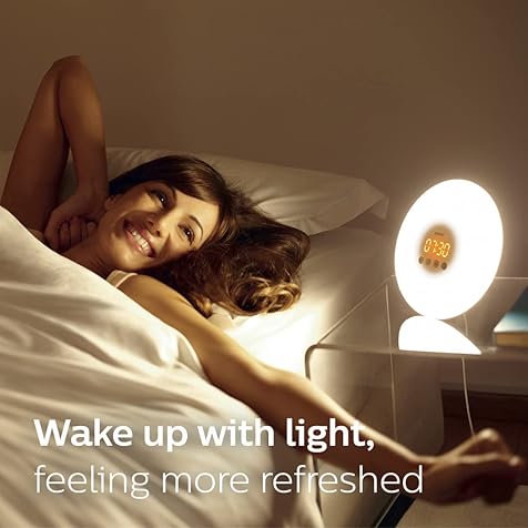 SmartSleep Wake-Up Light Therapy Alarm Clock with Sunrise Simulation, White, HF3500/60