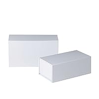 Jillson Roberts 2-Count Small Magnetic Closure Gift Boxes Available in 5 Colors, White Gloss