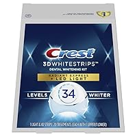 3D Whitestrips, Radiant Express with LED Accelerator Light, Teeth Whitening Strip Kit, 40 Strips (20 Count Pack)