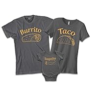 Burrito Taco Taquito | Dad Mom Baby Matching Family Shirts Set