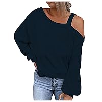 Women's Cold Shoulder Long Sleeve Tops Dressy Casual Blouse Shirts Sexy 2024 Trendy Fashion Tunic Blouse Loungewear