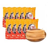 Wide Rice Noodles for Sichuan Hot Pot Ingredients Sweet Potato Starch Wide Noodles for Commercial Hot Pot 7.0oz 宽粉 四川火锅食材 红薯粉 (1000g/35.2oz, small wide noodles 小宽粉)