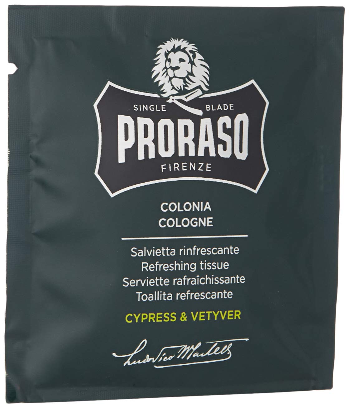 Proraso Refreshing Cologne 6 Piece Tissue Set, Cypress/Vetyver