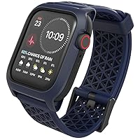 Catalyst Case- Designed for Apple Watch Series SE 2022, Series 6/5 and 4 44mm, Buckle Edition, Drop Proof 9.9ft, Sport Band, Breathable, Rugged, Free Microfiber Cloth is Included - Navy Blue