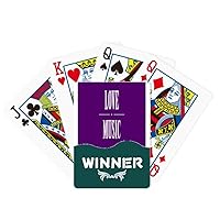 Love Music Emotional Catharsis Winner Poker Playing Card Classic Game