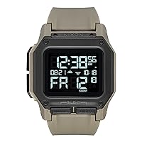 NIXON Regulus A1180-100m Water Resistant Men's Digital Sport Watch (46mm Watch Face, 29mm-24mm Pu/Rubber/Silicone Band)