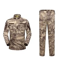 Sunnystacticalgear Outdoor Sports Airsoft Hunting Shooting Battle Uniform Combat BDU Clothing Tactical Camouflage Set - A-TACS - L