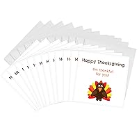 Happy Thanksgiving Im thankful for you - Greeting Cards, 6 x 6 inches, set of 12 (gc_221877_2)