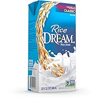 Rice Dream Rice Milk Drink, Classic Low Fat Vanilla, Vegan Dairy Alternative, Lactose Free, Shelf Stable, 32oz (Pack of 12)