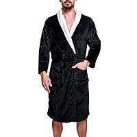 Fuzzy House Slipper Mens Bathrobe Soft Flannel Bathrobe Hot Spring Robe Pants for Men 11xl