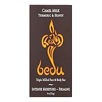 Bedu Face & Body Bar - Turmeric, Honey & Vitamin E, 4oz - Natural Moisturizing Cleanser