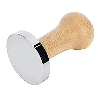 Stainless Steel and Wood Coffee Tamper, Smooth and Firm Press, Comfortable Grip, Easy to, Suitable for Home or Office Use (1)