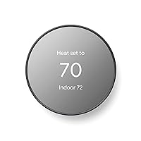 Google Nest Thermostat - Smart Thermostat for Home - Programmable Wifi Thermostat - Charcoal