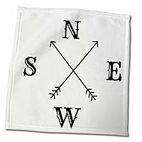 3dRose Mary Aikeen-Life Quotes - Image of Arrow with Text of N,E,W,S - Towels (twl-378462-3)