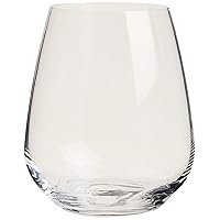 Luigi Bormioli Atelier Stemless Cabernet Wine Glass 23-1/4-Ounce, Set of 6