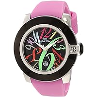 Women's SoBe Mood Black Dial Pink Silicone